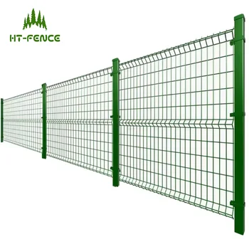 HT-FENCE Customized  Powder Coating Fence Panels Steel Wire Mesh Fencing Trellis Gates