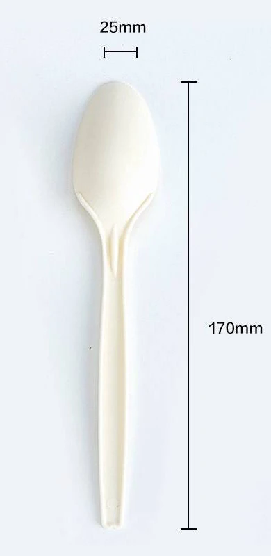 Factory Wholesale Travel Camping Disposable 170 mm Corn Starch Spoon Knife Fork Cutlery Set