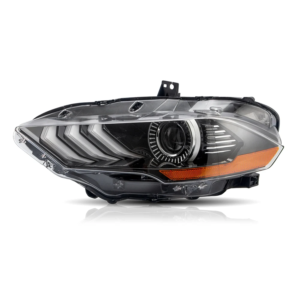 product headlight head light led lens colorful headlights head lamp for ford mustang headlamp headlight 2018 plug and play-4