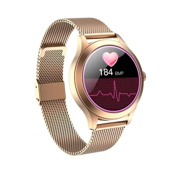 new hot selling online 1.09inch full round touch smart watch kw10 with Blood Pressure smart watch kw10 pro