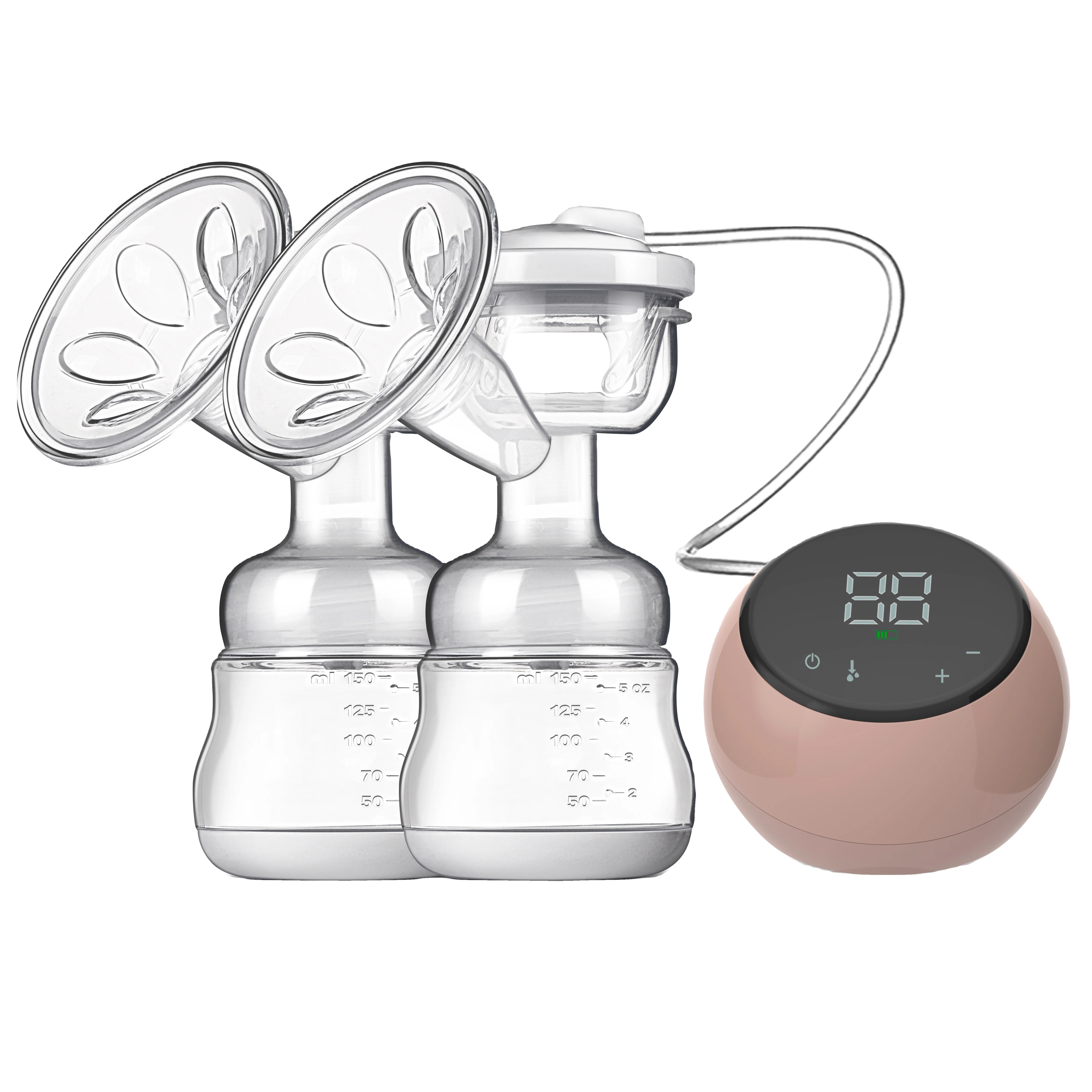 BPA Free Breast Pump Portable Rechargeable Breast Milk Pump Electric Breast Pump with 4 Modes & 9 Levels LED Touch Screen Memory Function