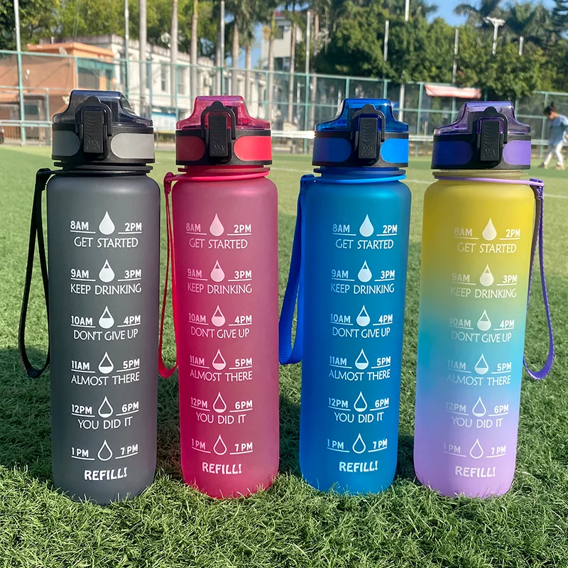 1L Sports Water Bottle with Leak Proof Flip Top BPA Free 32OZ Tritan Reusable Plastic Custom Logo Water Bottle