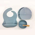 Food Kids Silicone Plate Amazon Best Seller Soft Safety BPA Free Kids Food Silicone Baby Plate