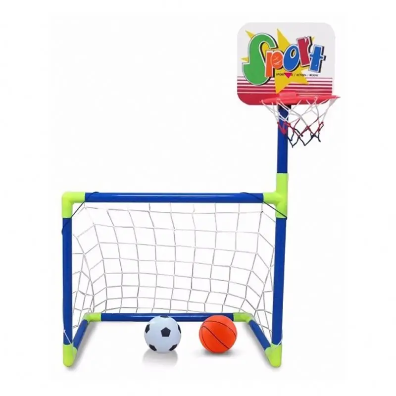 Outdoor Sports Game For Kids Play Soccer & BasketBall 2 In 1