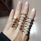 Gold Wedding Manufacturer Direct Sale 18K Gold Ring 1 Carat Moissanite Wedding Rings Women