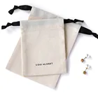 Cotton Canvas Bag Linen Jute Gift Bag Custom Printed Cotton Pouch Cotton Canvas Drawstring Gift Bag