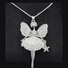 Pendant Chain Long New Design Angel Girl Pendant Sweater Chain Silver-plated Personalized Long Necklace
