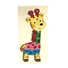 Wooden Kids Puzzles Wooden Custom Kids Wooden 3D Puzzle Jigsaw Toys For Children Cartoon Animal Wood Toddler Puzzles