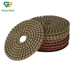 Diamond Factory Custom 10mm 35mm 80mm 100mm 125mm Diamond Concrete Stone Wet Polishing Pad