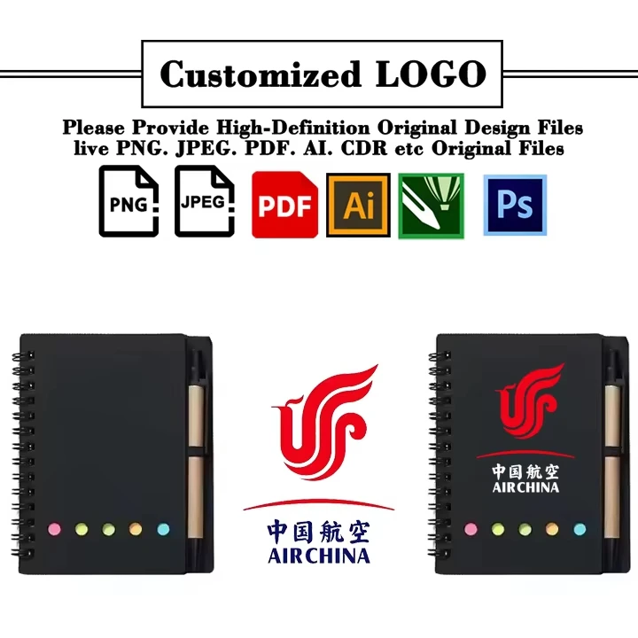 Customizable logo kraft notepad with pen memo sticky notes spiral notebook printed promotion custom notepads with pen Customizable logo kraft notepad with pen memo sticky notes spiral notebook printed promotion custom notepads with pen