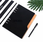 School Custom Brand Designer Black Leather Hard/ Soft Cover School Office Stationary Planner Agenda