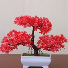 Artificial Furniture Imitation Plastic Potted Plant Artificial Flower Small Bonsai Design Ornament