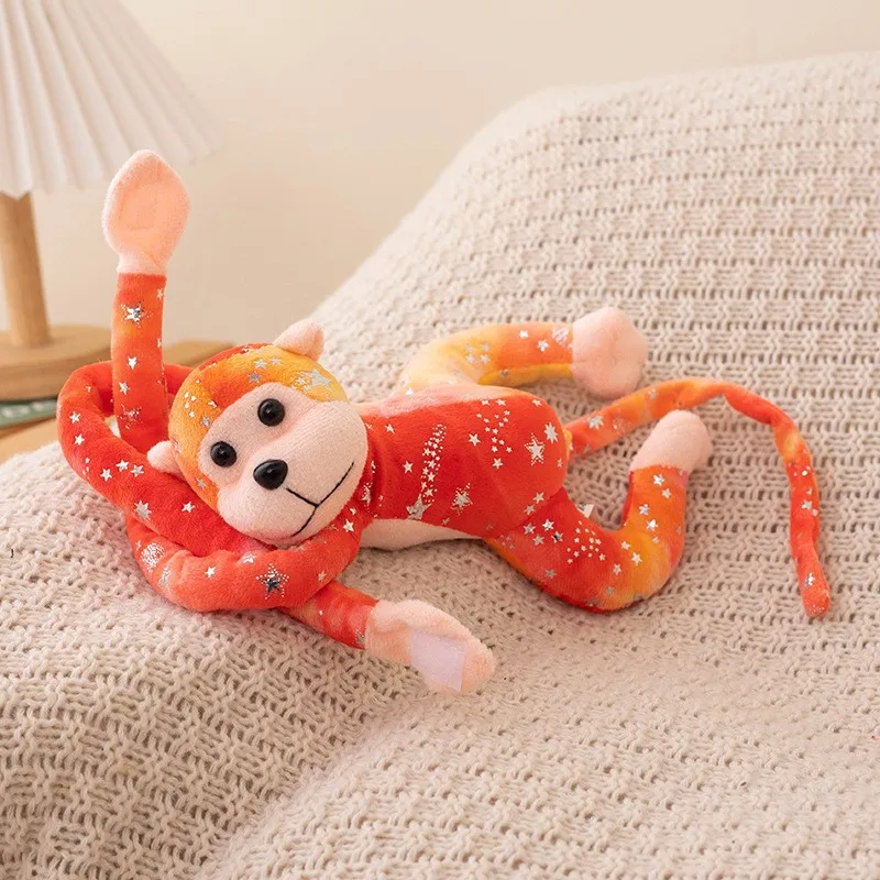 Golden monkey doll color long arm monkey plush toy doll children plush toy sound doll decoration gift for kids