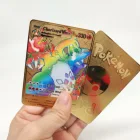 Gold Pokemon Shining Charizard Dracaufeu 107/105 Gold Metal Custom Card - Neo Destiny Card