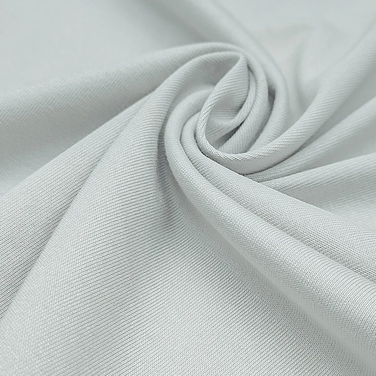 High Qulatiy Knitted Solid Fabric Polyester Cotton Spandex Material 60S Pima Jersey Fabric factory