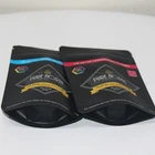 Aluminium Foil Pouches With Zipper MOPP Matte Black Stand Up Zipper Pouch With Aluminum Foil For 15g Gummies