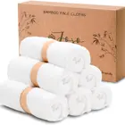 Absorbent Baby 100% Organic Cotton Bath Face Towel Soft Absorbent Natural Bamboo Newborn Baby Washcloth