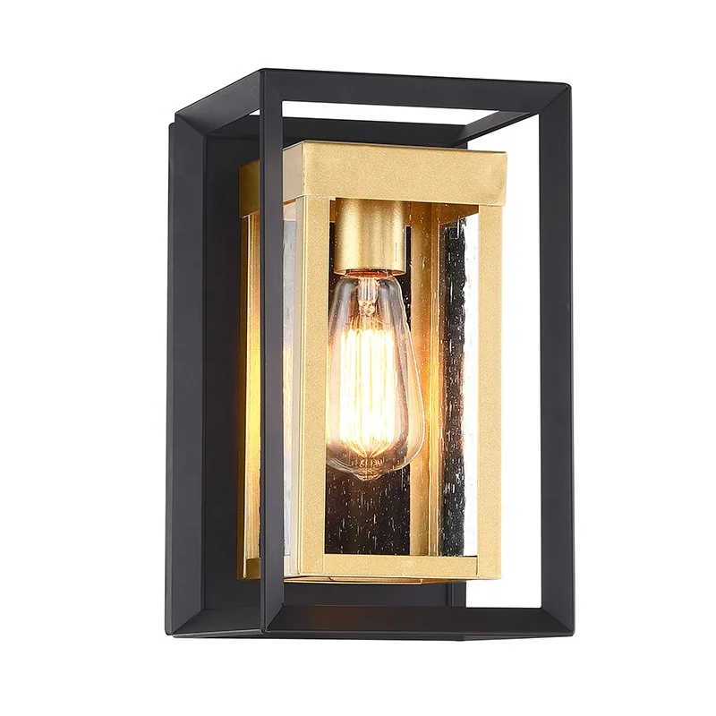 black and gold exterior lights