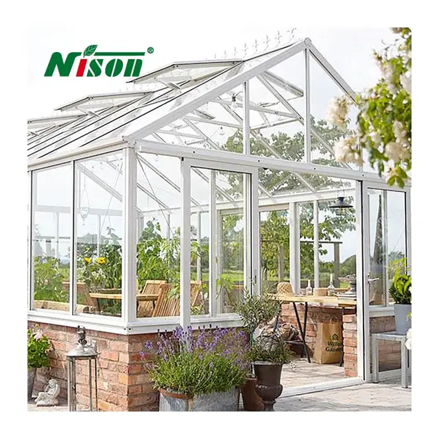 DIY Customized Single Aluminum Winter  Conservatory SunroomAtrium Solarium Garden Room Wall Greenhouse sunroom outdoor