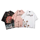Short T-shirt Shirt Blank 2021 Carp Scenic Short Sleeve T-Shirt Male Hip-Hop Loose Popular Logo Half Sleeve Shirt Male
