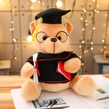 YIWU ALLO CPC custom 18/23/28cm graduation teddy bear christmas gift stuffed animals toys plush dolls graduation bear