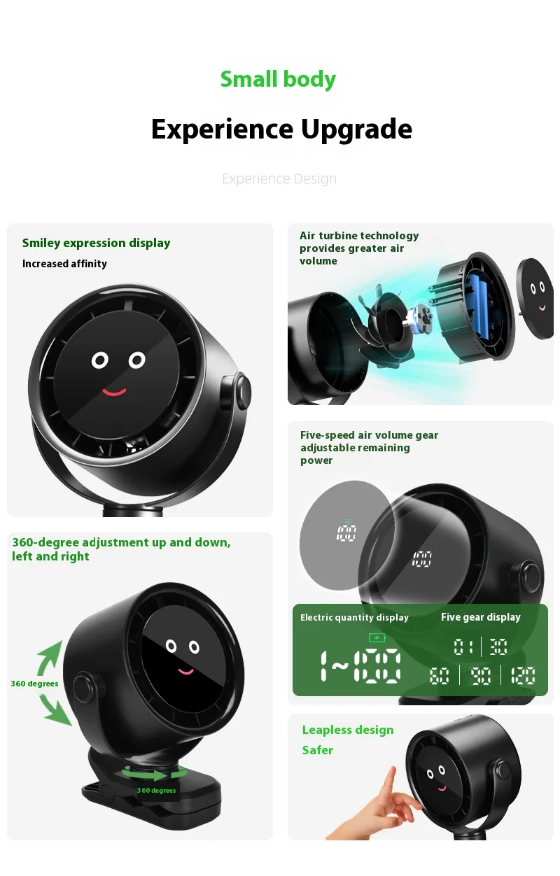 Mounted Usb Clip Fan, Wall, Portable - detail 6