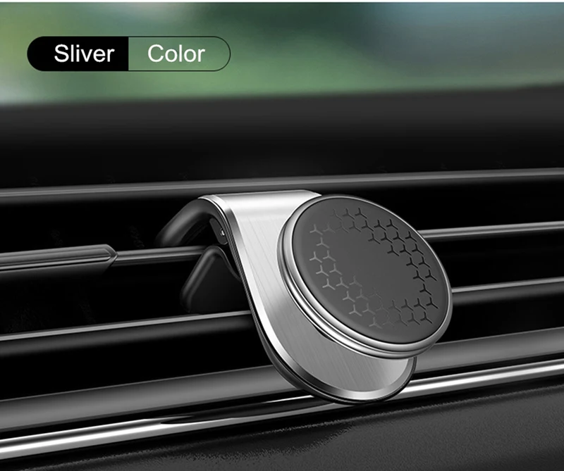 Magnetic Car Phone Holder Universal 360 Degree Rotation Magnet Stand Phone Holder For Car Air Vent Clips Accessory