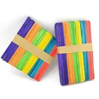 Ice Cream Stick Wood Wooden Stick Colorful Ice Cream Stick Wooden For Kids DIY Hand Making