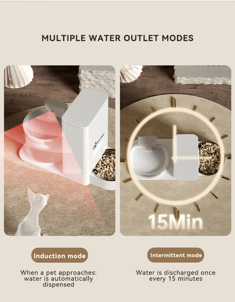 2in1 Pet Food Water Feeder Constant Temperature Wireless Water Dispenser Circulating Water Low Noise Pet Supplies for Dogs Cats factory