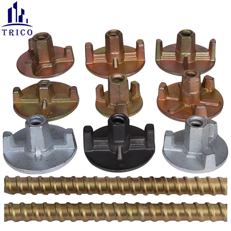 Hebei Trico Formwork Accessories Tie Rod And Wing Nut System 16mm Tie