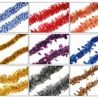 White Christmas OEM Custom Black And White Mixed Christmas Party Decoration Tinsel Garland