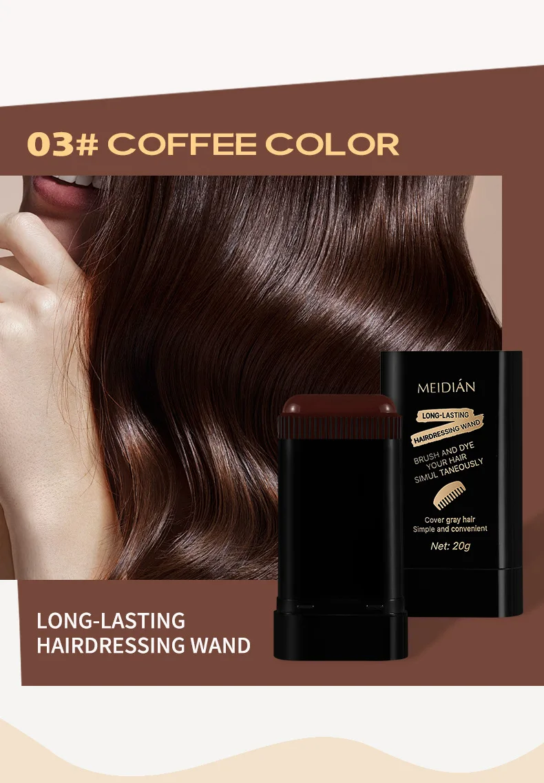 OEM ODM Custom Hairdressing Stick Private Label Wholesale Cover Gray Hair Portable Gentle Dyeing Hairdressing Wand Factory Price