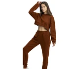 Long Sleeve Hoodie Pants Clothes Women Sport Set Active Wears 2 Piece Sports Set Women