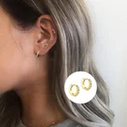 Huggie 18k Gold Plated 925 Sterling Silver Pearls Huggie Earrings