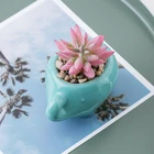 Garden Flower Home Garden Ornaments Potted Artificial Plant Blue Elephant Shape Flower Pot For Balcony
