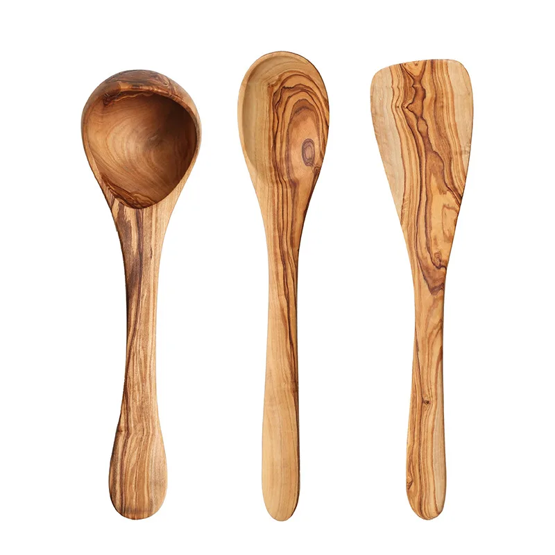 Olive Wooden Kitchen Porridge Spoon Wooden Spatula Wooden Spoons For Cooking Nonstick Kitchen Utensil