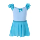 Girls Tutu Skirt Pink Professional Practice Tutu Girls Ballet Leotards With Skirt