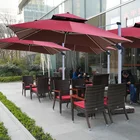 Wholesale Factory Uv Protection Outdoor Custom Printed Color 12 FT Beach Patio Umbrella Terraza Sombrilla
