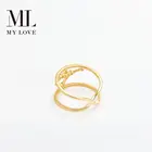 Gold Plated Rings Ring High Polished 18K Gold Plated Constellation Horoscope Rings 12 Zodiac Sign Finger Ring Gifts