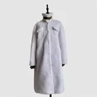 Long Winter Coat New Custom Logo Charming Design 70%polyester30%wool Women Long Winter Coat
