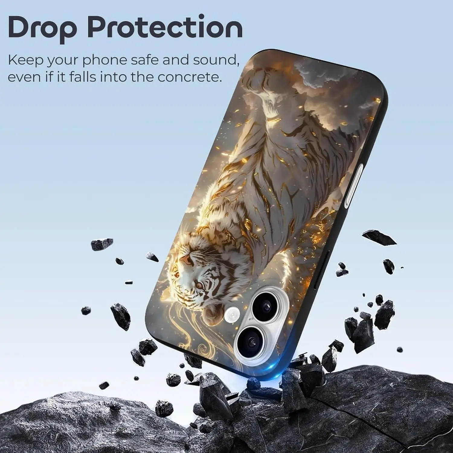 Buewutiry Cute Soft Golden White Tiger Silicone Case for iPhone 16 Compatible Phone Case in INS Style Model for 7 Plus H2c8cbdfb27a240799ca31c048ea93bce9