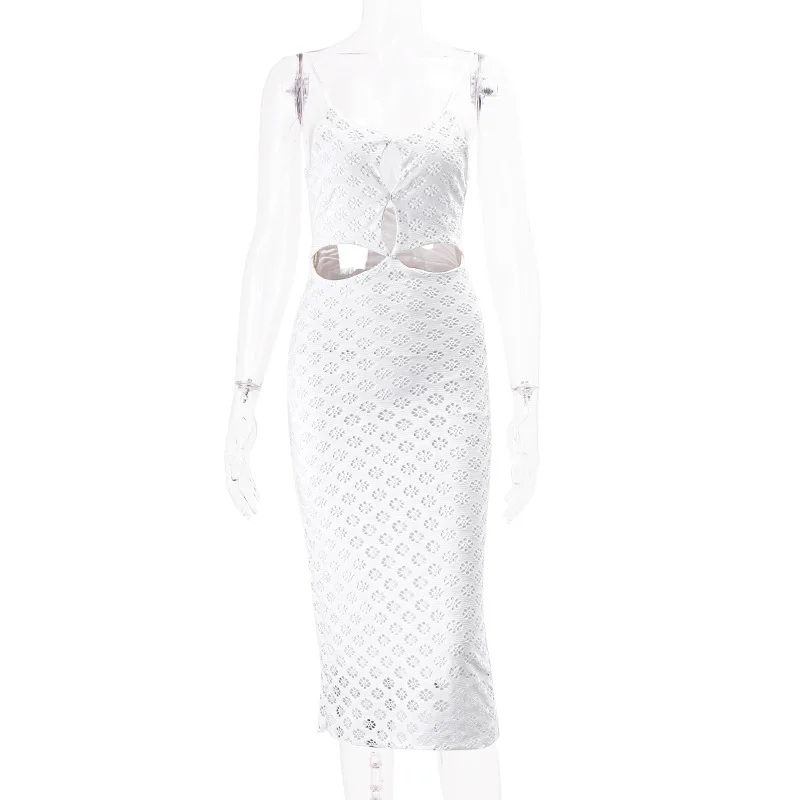 High quality modest maxi dress 2023 bohemian white dress maxi backless dress ladies muslim