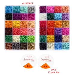Hot Selling 24 Grids 3mm Glass Seed Beads Wholesale Diy Handmade Beading Material Set