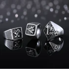 Rings Finger Ring Wholesales Custom Logo Adjustable Rings For Men Stainless Steel Rings Lion Head Finger Class Ring