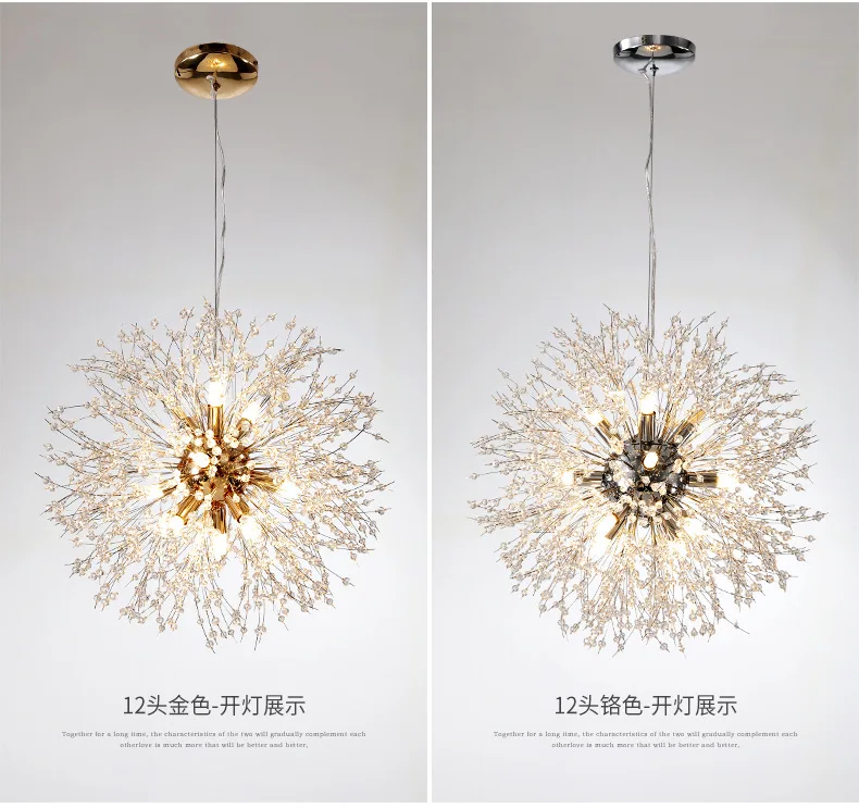 Indoor Decorative Hanging light pendant lamp LED gold branch Chandeliers