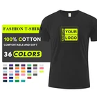 T-shirt Tshirt Wholesale 100% Cotton Blank T-Shirt White And Black O-Neck Tshirt Custom Printing Men T Shirt