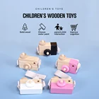 Baby Baby Toy Wooden HOT Custom Yellow Wood Holzspielzeug Juguetes Madera Cute Pretend Toy Other Baby Kids Wooden Camera Toys