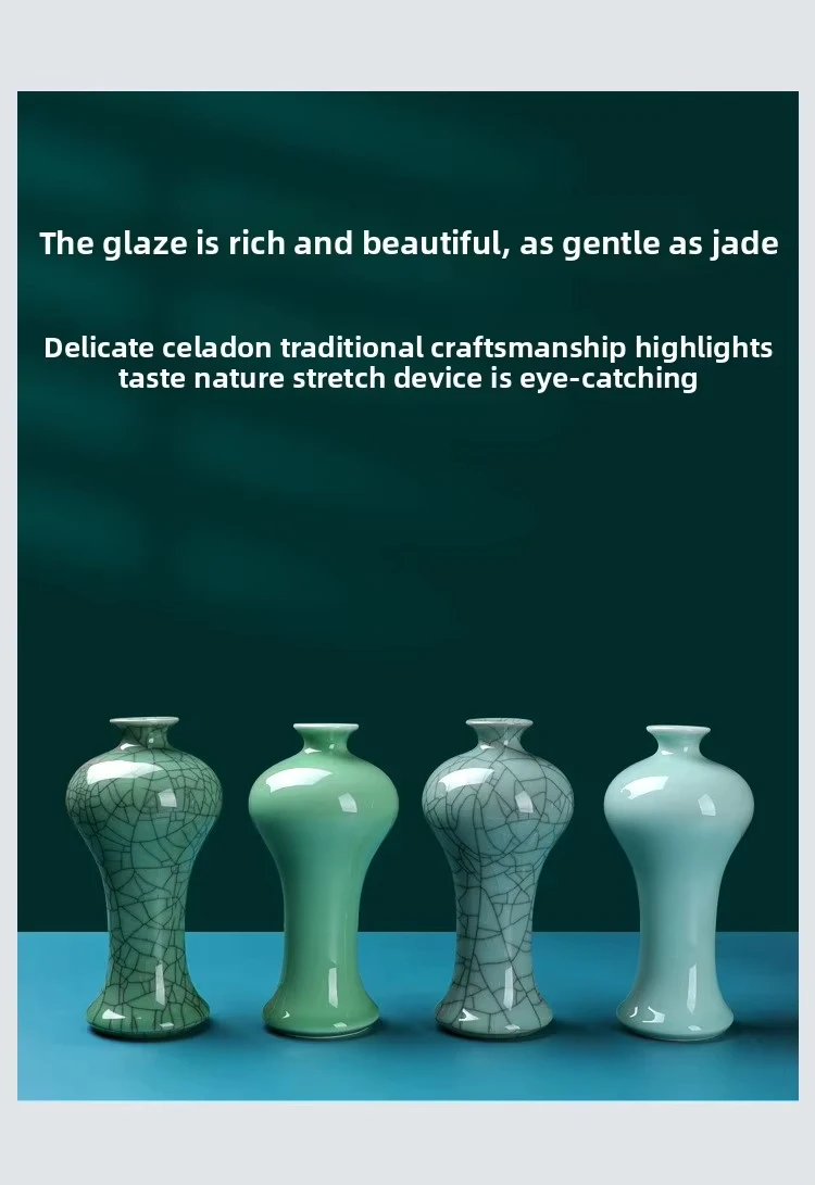 product celadon little beauty drunk elegant hydroponic ceramic flower vessel handicraft ornament for home decoration479-5
