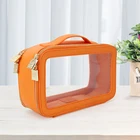 Bag Makeup Bags Cosmetic Bags Custom Private Label Waterproof PU Leather Toilet Bag Travel Clear PVC Makeup Cosmetic Bag