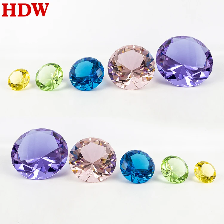 wholesale 80mm yellow crystal decoration decorative diamond